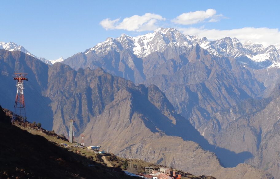 view of nanda devi from Auli