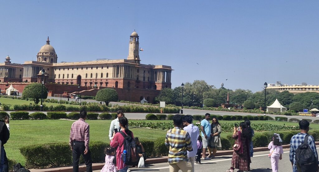 North Block and government buildings at Raisina Hill New Delhi