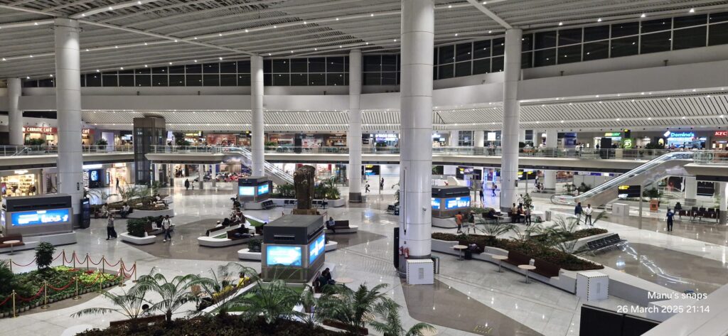 Interior view of Indira Gandhi International Airport Terminal 3 Delhi