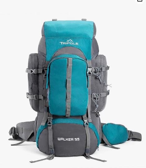 Tripole Walker 55L Internal Frame Rucksack for Hiking | Rain Cover | Water Repellent | Laptop Section | 3 Year Warranty for travel backpacks for Himachal